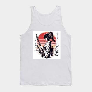 girl japanese culture katana Tank Top